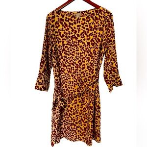 🔥4 for $75🔥 H&M Classic 3/4 Sleeve Leopard Print Dress Office Professional